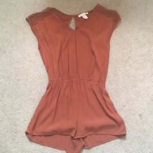 Burnt orange romper from Forever 21